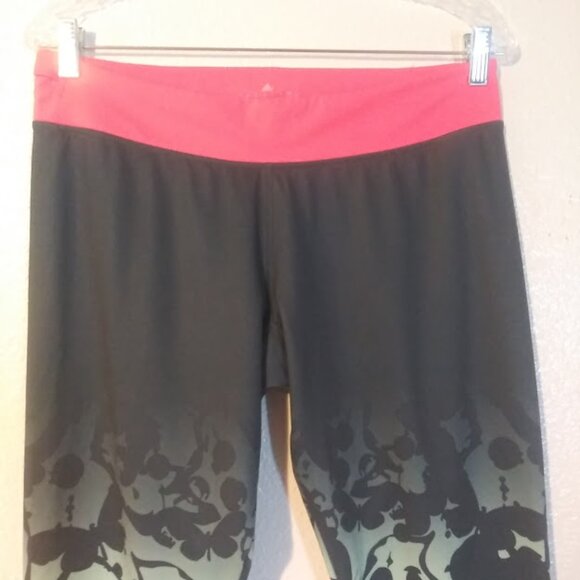 Adidas women's size L ombre multicolored butterfly leggings - Picture 2 of 16
